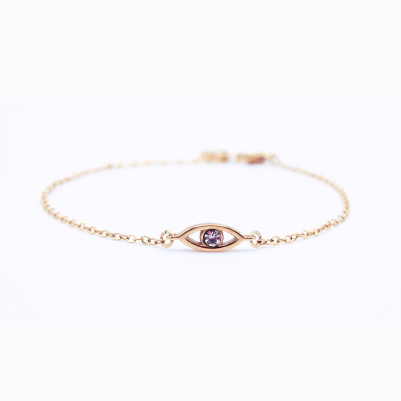 14k Gold Tarnish Proof Evil Eye Bracelet Set