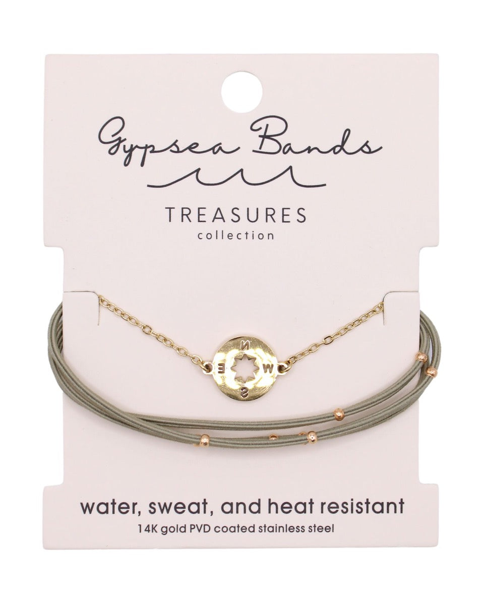 Gypsea Bands Treasures 14k Gold Compass Bracelet Set