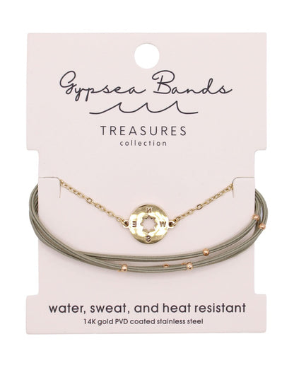 Gypsea Bands Treasures 14k Gold Compass Bracelet Set