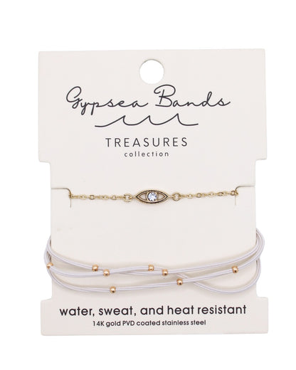 Gypsea Bands Treasures 14k Gold Evil Eye Bracelet Set