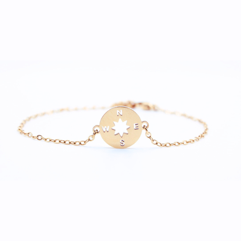 Treasures 14k Gold Compass Bracelet Set